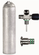 BTS 7 Litre 200 Bar Natural Luxfer Aluminium Cylinder with Right Handed DIN Valve & Blanking Plug S16216508