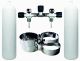 BTS White Flat Bottom 12 Litre 232 Bar DIN Steel Cylinder Twin Set with Isolation Manifold & Bands S16816692