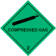 Compressed Gas Sticker - HS CODE - 	39191099	  C.O.O. - 	GB