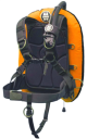 OMS Lava Orange/Black 32Lb-14.5Kg IQ Lite Harness Performance Mono Wing BC System Size XL S11618070