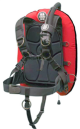 OMS Indian Red/Black 32Lb-14.5Kg IQ Lite Harness Performance Mono Wing BC System Size XL S11518100