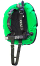 OMS Lizard Green/Black 45Lb-20Kg Aluminum SmartStream Twin Tank BC System with Performance Double Wing S11718006