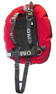 OMS Indian Red/Black 45Lb-20Kg Stainless Steel SmartStream Twin Tank BC System with Performance Double Wing S11518126